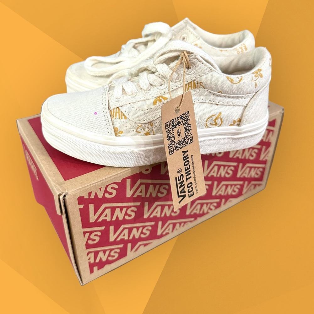 Vans Eco Theory Old Skool Canvas Sneakers Boys Girls Unisex 11 11c 11T Recycled